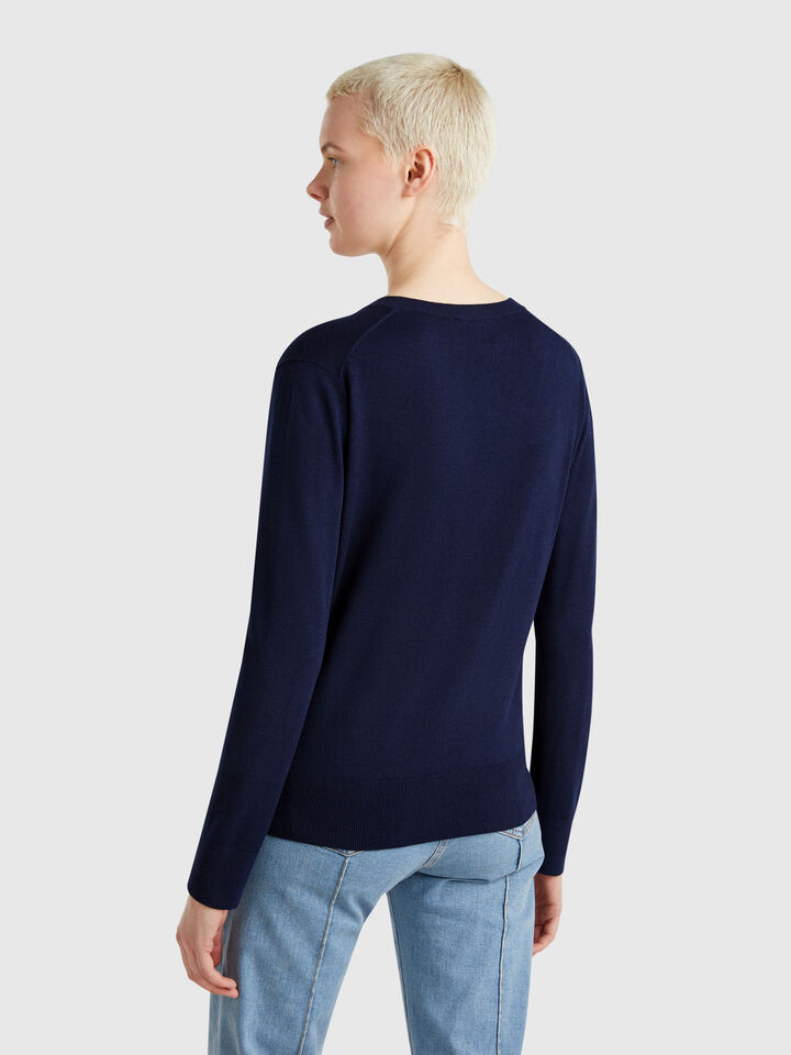 V NECK SWEATER L/S Women image number 2